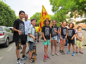 Arribada a Girona de la Flama del Canig&oacute; 2017