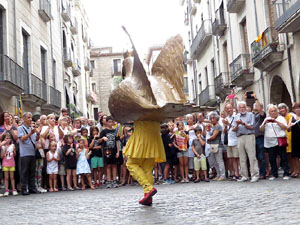 Arribada a Girona de la Flama del Canig&oacute; 2017