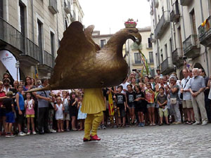 Arribada a Girona de la Flama del Canig&oacute; 2017