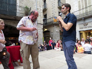 Arribada a Girona de la Flama del Canig&oacute; 2017