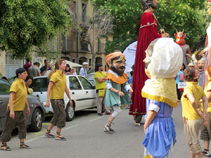 Arribada a Girona de la Flama del Canig&oacute; 2017