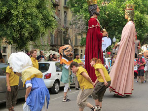 Arribada a Girona de la Flama del Canig&oacute; 2017