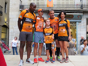 Arribada a Girona de la Flama del Canig&oacute; 2017