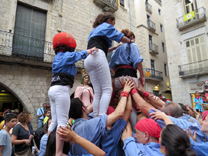 Arribada a Girona de la Flama del Canig&oacute; 2017