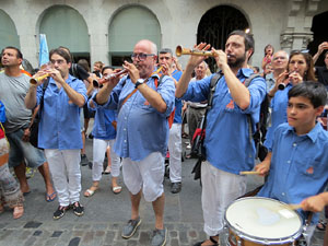 Arribada a Girona de la Flama del Canig&oacute; 2017