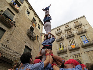 Arribada a Girona de la Flama del Canig&oacute; 2017