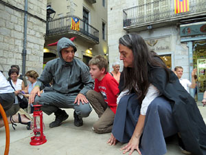 Arribada a Girona de la Flama del Canig&oacute; 2017