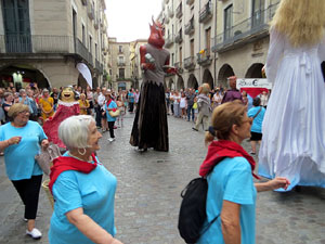 Arribada a Girona de la Flama del Canig&oacute; 2017