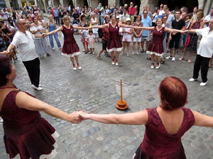 Arribada a Girona de la Flama del Canig&oacute; 2017