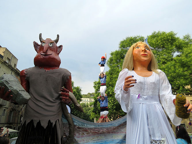 Arribada a Girona de la Flama del Canig&oacute; 2017