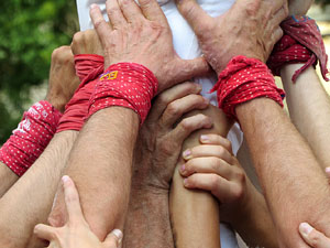 Arribada a Girona de la Flama del Canig&oacute; 2017