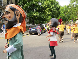 Arribada a Girona de la Flama del Canig&oacute; 2017