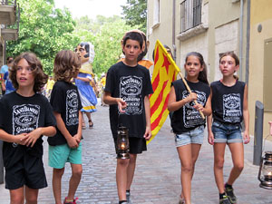 Arribada a Girona de la Flama del Canig&oacute; 2017