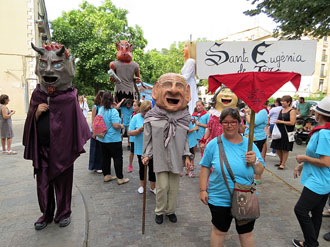 Arribada a Girona de la Flama del Canig&oacute; 2017