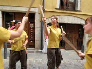 Arribada a Girona de la Flama del Canig&oacute; 2017