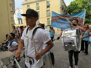 Arribada a Girona de la Flama del Canig&oacute; 2017