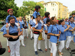 Arribada a Girona de la Flama del Canig&oacute; 2017