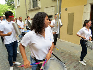 Arribada a Girona de la Flama del Canig&oacute; 2017