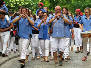 Arribada a Girona de la Flama del Canig&oacute; 2017