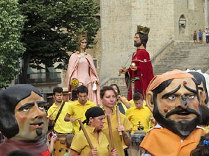 Arribada a Girona de la Flama del Canig&oacute; 2017