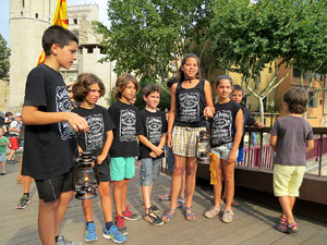 Arribada a Girona de la Flama del Canig&oacute; 2017