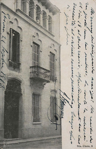 Façana de la casa Franquesa, al carrer Santa Clara. 1896-1905