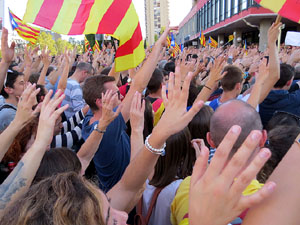 Manifestaci&oacute; 'Rep&uacute;blica!' pels carrers de la ciutat i el Parc de la Devesa