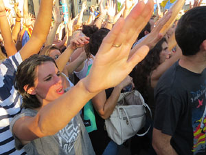 Manifestaci&oacute; 'Rep&uacute;blica!' pels carrers de la ciutat i el Parc de la Devesa