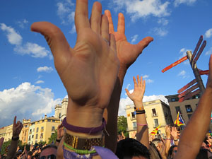 Manifestaci&oacute; 'Rep&uacute;blica!' pels carrers de la ciutat i el Parc de la Devesa