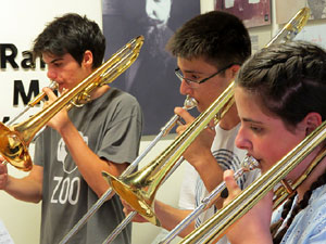 Nit dels Museus 2017. Quartet de trombons i tuba a la Casa Mas&oacute;