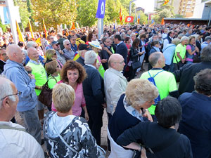 Arribada i sortida de l'alcaldessa Marta Madrenas del Palau de Just&iacute;cia