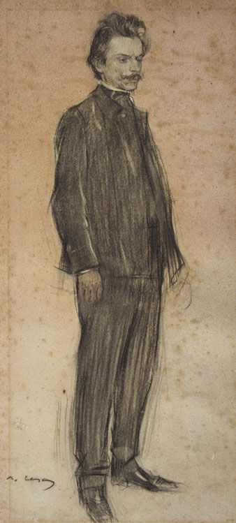 Enric Morera, dibuixat per Ramon Casas