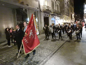 Setmana Santa 2017 a Girona. Process&oacute; del Sant Enterrament