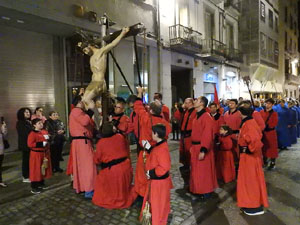 Setmana Santa 2017 a Girona. Process&oacute; del Sant Enterrament
