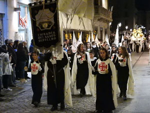 Setmana Santa 2017 a Girona. Process&oacute; del Sant Enterrament