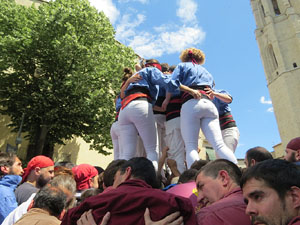 Temps de Flors 2017. Diada Castellera a la pla&ccedil;a de Sant Feliu amb els Marrecs de Salt, els Xics de Granollers, i els Xiquets de Reus