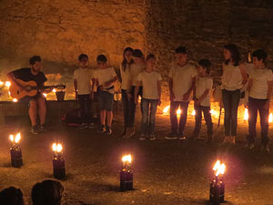 Temps de Flors 2017. Taller de Magn&egrave;sia. Espectacle musical i visual amb foc al Passeig de la reina Joana, al Passeig Arqueol&ograve;gic