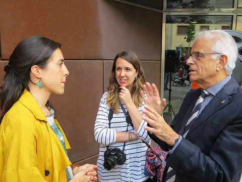 L'autora amb el regidor Eduard Berloso