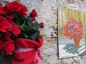 Temps de Flors 2017. Instal&middot;lacions i muntatges florals a la Capella de Sant Crist&ograve;fol, al Passeig Arqueol&ograve;gic