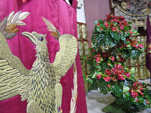 Temps de Flors 2017. Decoracions florals a l'esgl&eacute;sia de Sant Lluc, el Castrum dels Manaies de Girona