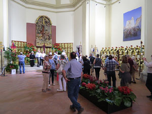 Temps de Flors 2017. Decoracions florals a l'esgl&eacute;sia de Sant Lluc, el Castrum dels Manaies de Girona