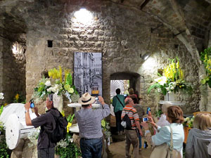 Temps de Flors 2017. Decoracions florals als baixos de l'edifici de les Sarraïnes