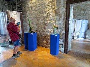 Temps de Flors 2017. Decoracions orientals al primer pis de l'edifici de les Sarra&iuml;nes