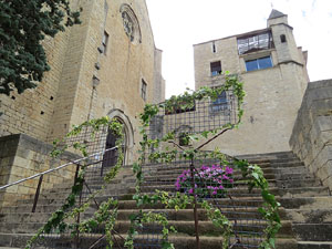 Temps de Flors 2017. Instal·lacions i muntatges florals a diversos espais de la UdG: escales i plaça de Sant Domènec, pati de l'edifici de les Àligues