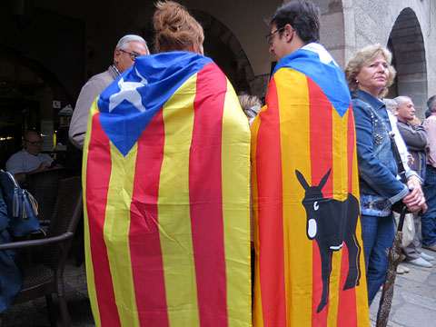 Assistents a la concentraci&oacute; a la pla&ccedil;a del Vi