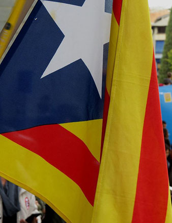Estelada a la pla&ccedil;a del Vi