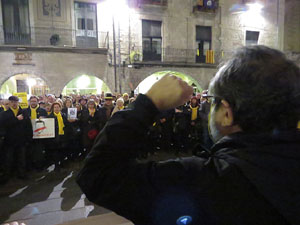 Concentraci&oacute; a la pla&ccedil;a del Vi per la llibertat dels presos pol&iacute;tics