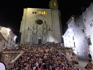 Diada Nacional 2017. XI Marxa de Torxes de Girona pels carrers del Barri Vell de Girona