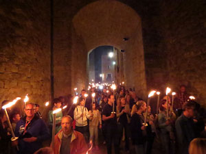 Diada Nacional 2017. XI Marxa de Torxes de Girona pels carrers del Barri Vell de Girona