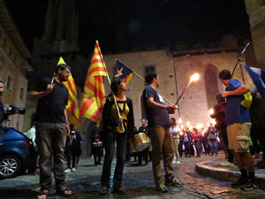 Diada Nacional 2017. XI Marxa de Torxes de Girona pels carrers del Barri Vell de Girona